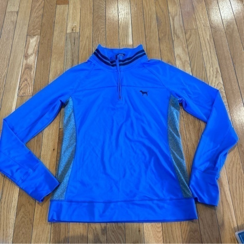 Victoria’s Secret PINK Ultimate Royal Blue 1/4 Zip Sweatshirt Top Women’s Medium